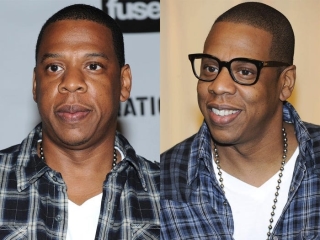 Jay-Z bỗng dưng ‘ngố tàu’ khi đeo một cặp kính vuông.