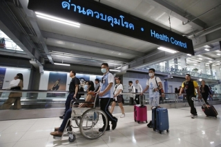 Khu vực kiểm tra y tế tại sân bay Thái Lan. Ảnh: Bangkok Post