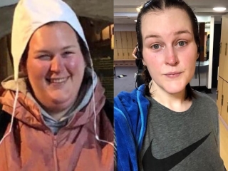 Jennifer trước và sau giảm cân.