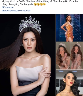 Những hình ảnh mới nhất của Khánh Vân khiến fan tin tưởng các kiểu tóc và layout trang điểm nữ tính, quyến rũ, sắc sảo rất phù hợp với cô nàng khi chinh chiến Miss Universe 2020.