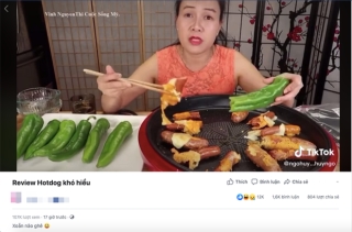 Chị Vinh YouTuber lại “gây lú” mạng xã hội với màn review hotdog… hiểu Ch?t liền, nhưng chi tiết nói về quả ớt chuông mới là điều đáng chú ý - Ảnh 1.