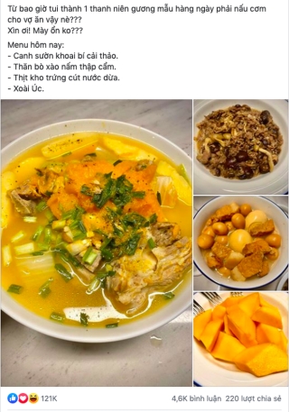 Anh chồng “đảm” nhất showbiz Việt mùa dịch gọi tên Trấn Thành: Fanpage gần 12 triệu likes thường xuyên khoe ảnh đồ ăn, toàn là món tự tay nấu cho Hari - Ảnh 2.
