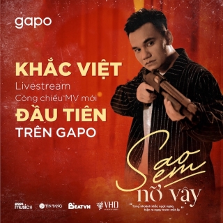 MV mới của Khắc Việt lần đầu được livestream công chiếu trên Gapo và được bảo trợ truyền thông bởi Beatvn.