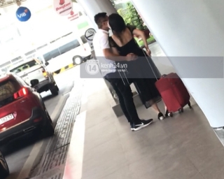 Clip: Nghi vấn MC Minh Hà ôm hôn tình mới ở sân bay Tân Sơn Nhất - Ảnh 3.