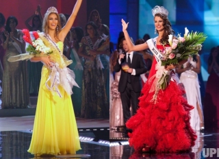 Năm 2004 sân khấu Miss Universe chứng kiến hai mỹ nhân tóc vàng Mỹ – Úc nắm tay nhau ở phút 89.