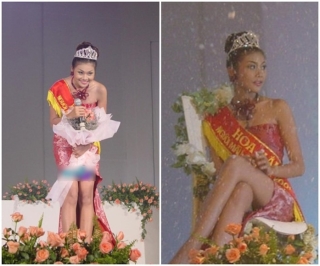 Gương mặt hài hòa, chiều cao 1m75 cùng đôi chân dài vượt trội đã giúp Thanh Hằng ghi dấu ấn tại cuộc thi Hoa hậu Phụ nữ Việt Nam qua ảnh năm 2002 và đoạt được ngôi vị cao nhất