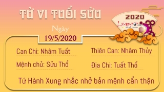 Tu vi 12 con giap - Tu vi ngay 19052020 - Tuoi Suu