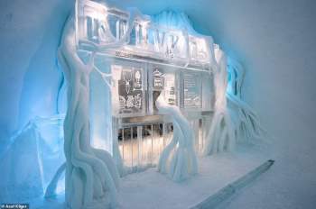 Lạnh tê tái với trải nghiệm trong khách sạn băng giá độc lạ ở Thụy Điển