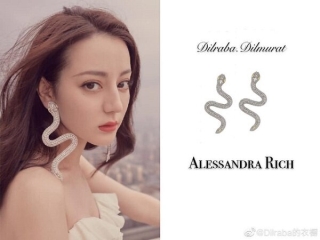 Đôi bông tai đính đá đắt đỏ đầy quý phái này đến từ thương hiệu Alessandra Rich