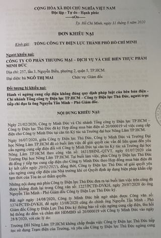 Điện lực Thủ Đức đơn phương ngừng cấp điện: Ai chịu trách nhiệm bồi thường thiệt hại? - Ảnh 1