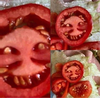 Chưa đến Halloween mà cô gái đã có một phen đứng tim với quả cà chua 