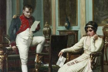 Một phần bức tranh vẽ Napoleon và Josephine của Harold Hume Piffard.