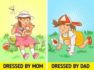 12 bức hình cho thấy sự khác biệt trong cách dạy con của bố và mẹ