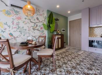 Căn hộ 3 phòng ngủ đẹp tinh tế với phong cách Indochine ở Vinhomes Ocean Park, Hà Nội - Ảnh 5.