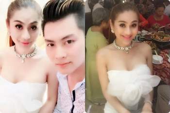 Đi đám cưới tình cũ, Lâm Khánh Chi thay tới 2 bộ váy cắt khoét hiểm hóc, thêm đôi cao gót khủng nhưng xém chút thì 