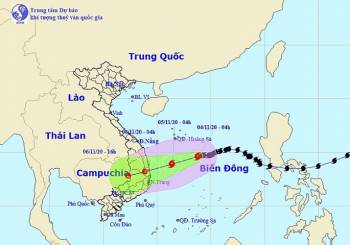 bao so 10 giat cap 11 di chuyen theo huong tay tay nam