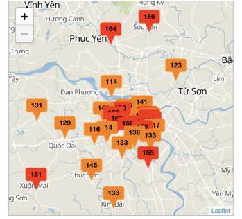 Toàn TP Hà Nội có đến 16 điểm chất lượng không khí xấu. Ảnh: Dương Lâm