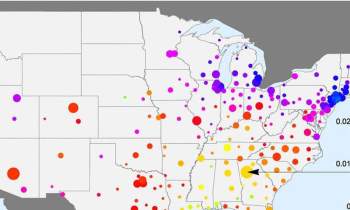 Ảnh: Bản đồ này cho thấy diễn biến của bệnh cúm A khi nó lây lan ở Hoa Kỳ vào mùa thu năm 2009. /PLOS