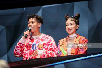 MC Phí Linh, DJ Trang Moon làm tóc màu sắc, 'sáng rực' tại vòng Hồi sinh King Of Rap Ảnh 6