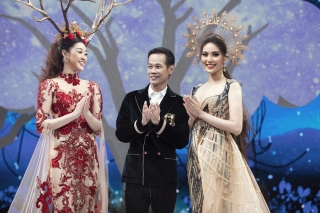 Hoa hậu Khánh Vân mang sừng hươu, Lan Khuê hóa nữ thần cùng nhau quét sạch sàn diễn Ảnh 4