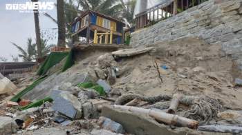 Cận cảnh bãi biển đẹp nhất châu Á ngổn ngang sau gần 1 tháng bão Vamco quét qua - 7