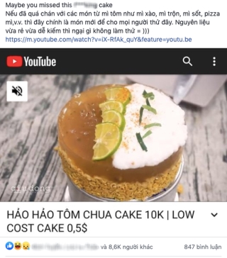 Khi bạn hết tiền nhưng vẫn muốn có bánh sinh nhật: Chỉ cần bỏ ra 10k như YouTuber này là có ngay món “Hảo Hảo Tôm Chua Cake” - Ảnh 2.