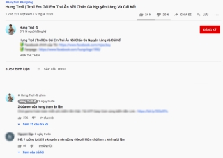 Giữa “cơn mưa” chỉ trích, Hưng Vlog mở lại bình luận clip nấu cháo gà nguyên lông: Dân mạng yêu cầu xoá kênh - Ảnh 2.