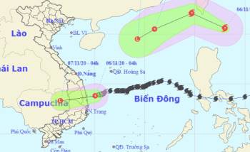 Áp thấp nhiệt đới trên biển Quảng Ngãi-Phú Yên, miền Trung gió mùa. Ảnh: tuoitre.vn