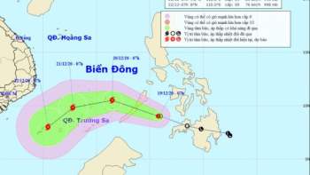 Áp thấp nhiệt đới giật cấp 9 cách đảo Song Tử Tây khoảng 170km - 1