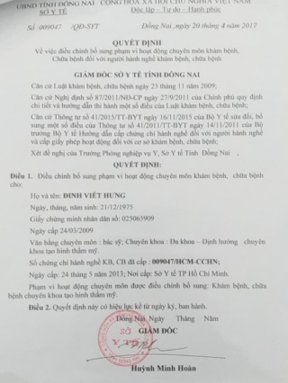 Bác sĩ thẩm mỹ dùng bằng giả từng gây Ch?t người lại hoạt động chui