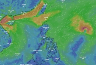 Cơn bão Goni dự báo đi vào Biển Đông trong những ngày tới. Ảnh: tienphong.vn