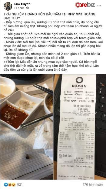 Chuỗi nhà hàng buffet lẩu nướng nổi tiếng ở Hà Nội bị tố vì phục vụ lâu, nhân viên nói bậy, thái độ đuổi khách, lại còn có... gián - Ảnh 1.