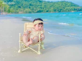 Dân mạng “xỉu ngang xỉu dọc” với bộ ảnh em bé check-in khắp Phú Quốc, nhìn là muốn bay ngay vào đảo Ngọc! - Ảnh 1.