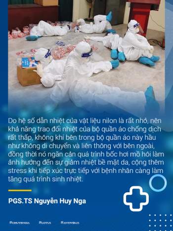 Oằn mình làm việc giữa thời tiết nắng nóng, nhân viên y tế dễ bị sốc nhiệt - Ảnh 2.