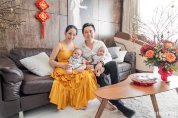 Sara Lưu tiết lộ năm qua cặp sinh đôi chào đời như trở thành thiên thần hộ mệnh của ba mẹ, Tết này sẽ rực rỡ hơn năm trước rất nhiều - Ảnh 1.