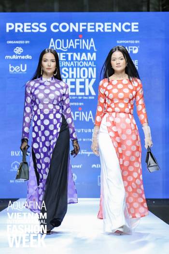 Họp báo Aquafina Tuần lễ thời trang Quốc tế Việt Nam: Phương Mai khoe vòng 1 thách thức, hé lộ mẫu thiết kế trong BST mở màn đến từ NTK Công Trí - Ảnh 11.