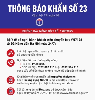 Thông báo khẩn tìm người trên chuyến bay từ Đà Nẵng ra Hà Nội