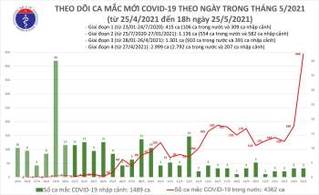 Tối 25/5, Việt Nam ghi nhận thêm 290 ca mắc COVID-19 - Ảnh 1.