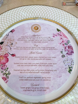 Hé lộ thực đơn tiệc cưới của Á hậu Thuý Vân: món ăn tầm trung nhưng đặc biệt nhất là menu được trang trí rất cầu kỳ - Ảnh 2.