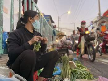 Sau Tết thất nghiệp vì dịch Covid: Vào Sài Gòn làm công nhân giờ ra chợ bán rau - ảnh 8