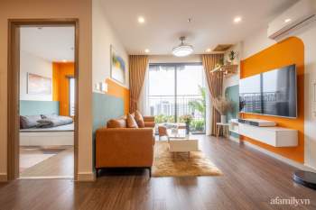 Ngắm căn hộ 43m² đẹp chanh sả như bên trời Tây với chi phí nội thất 68 triệu đồng ở Vinhomes Ocean Park, Hà Nội - Ảnh 2.