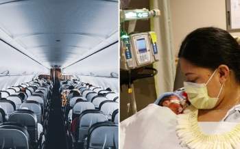 HY hữu người phụ nữ không biết đang mang thai và sinh con khi đi máy bay - Ảnh 1.