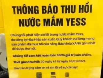 Bách hóa xanh thu hồi nước mắm bị lỗi - ảnh 1