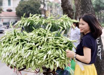 Hà Nội: Hoa loa kèn ngợp phố, giá chỉ 25.000 đồng/bó níu chân người mua - Ảnh 4.