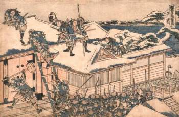 Các Samurai trèo thường vào tư dinh của Kira.