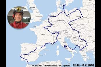 Lập kỷ lục thế giới sau khi đạp xe đạp qua 24 thủ đô châu Âu