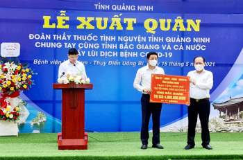 Đoàn thầy Thu*c tình nguyện của Quảng Ninh hỗ trợ tỉnh Bắc Giang xét nghiệm dịch Covid-19 -0