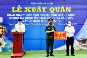 Đoàn thầy Thu*c tình nguyện của Quảng Ninh hỗ trợ tỉnh Bắc Giang xét nghiệm dịch Covid-19 -0