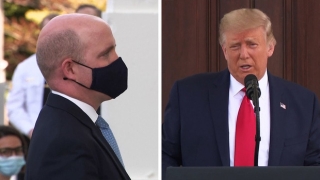 Video: Tổng thống Trump yêu cầu phóng viên tháo khẩu trang lúc phỏng vấn và cách đáp trả thẳng thắn của người này gây bão MXH - Ảnh 1.