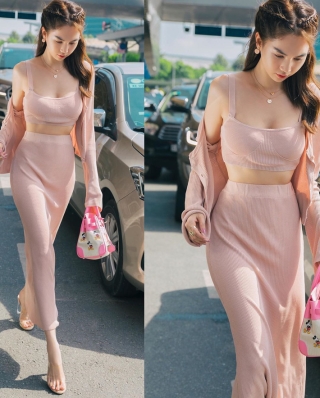 Ngọc Trinh diện nguyên set dệt kim xinh và sexy quá, các nàng học theo chắc chắn style lên đời - Ảnh 16.